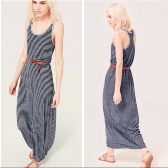Lou & Grey Dresses & Skirts - Lou & Grey Striped Racerback Linen Maxi Dress